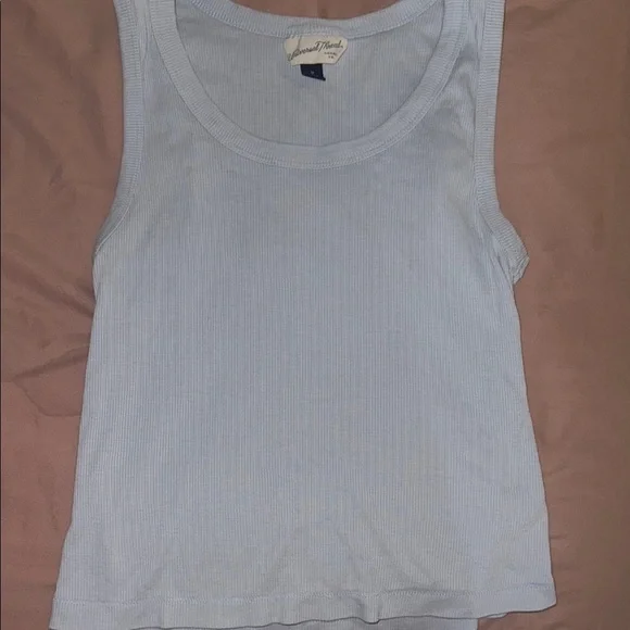 Universal Thread| Sky Blue Ribbed Tank - Picture 4 of 11